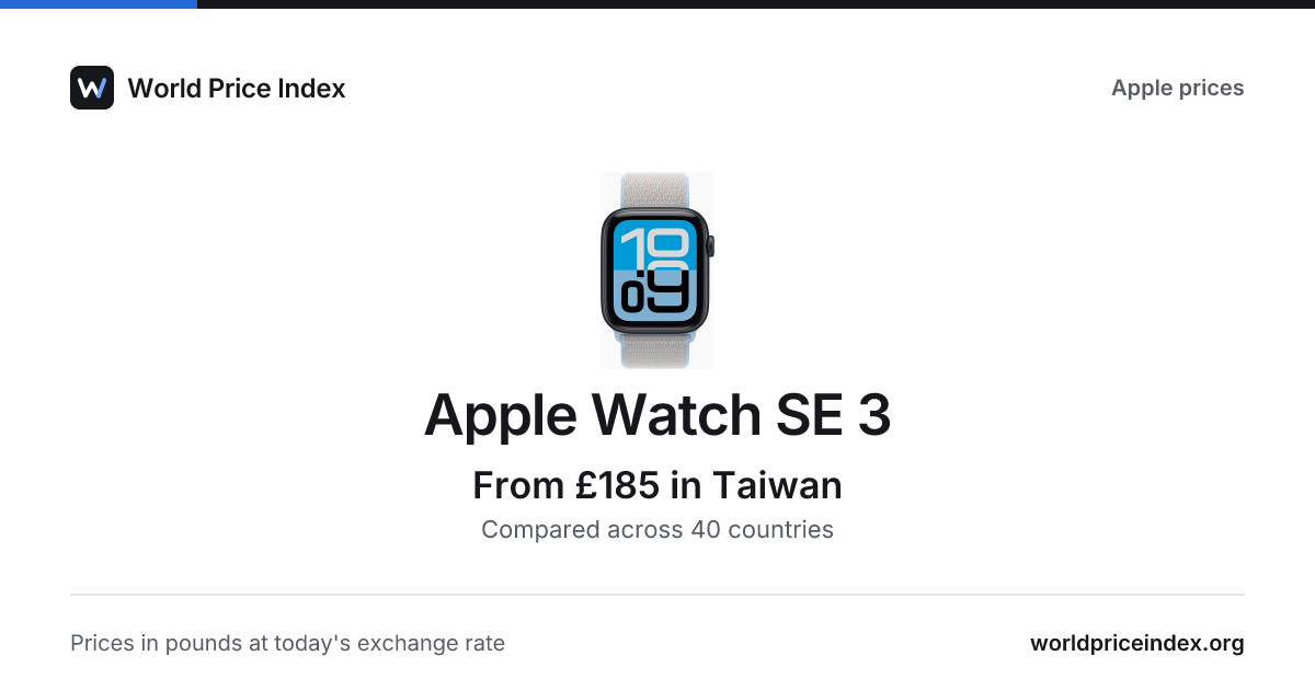 Apple Watch SE 3 price in Singapore · World Price Index